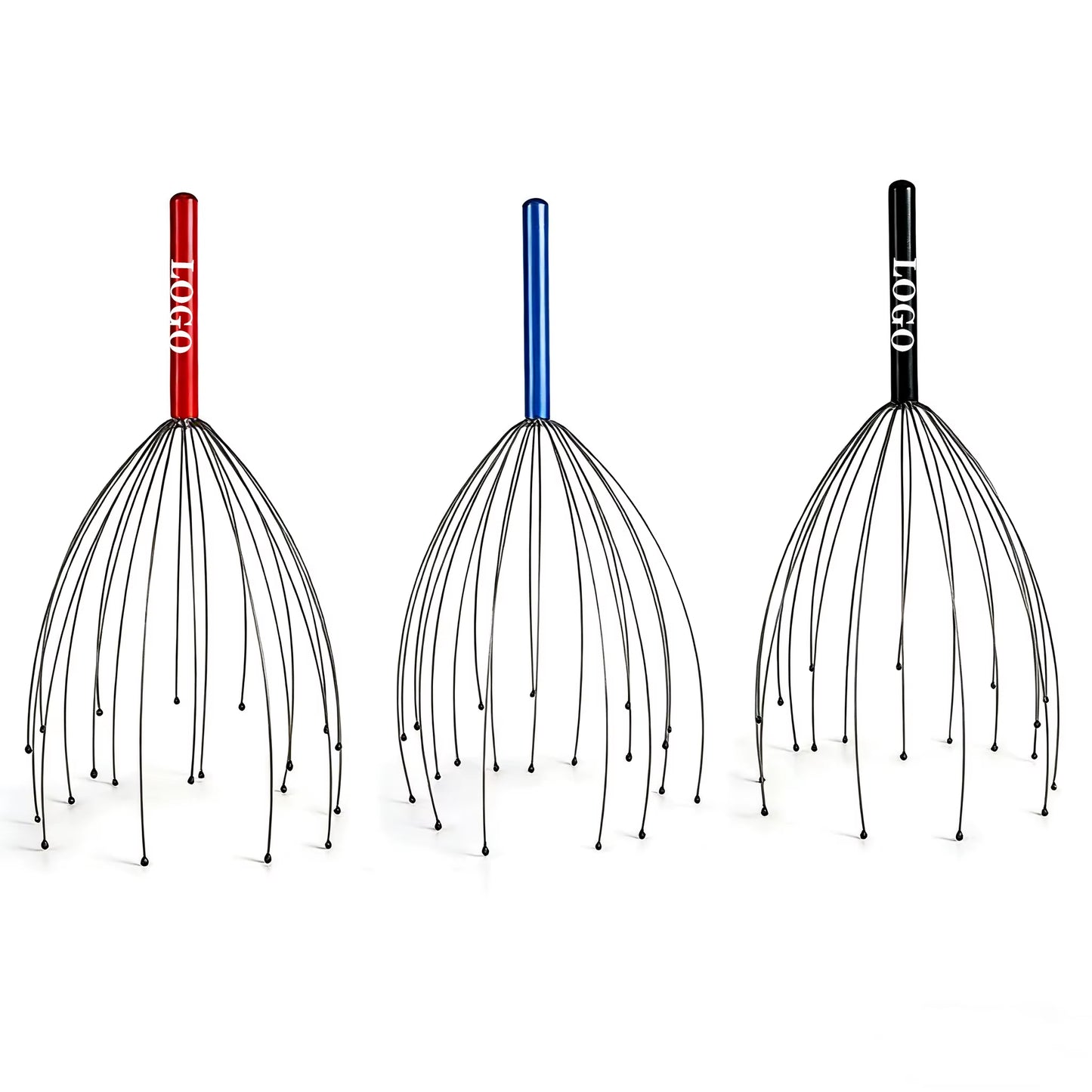 Custom Logo Stainless Steel Manual Head Scalp Massager for Stress Relief Relaxing Scalp Scratcher for Gentle Hair Stimulation