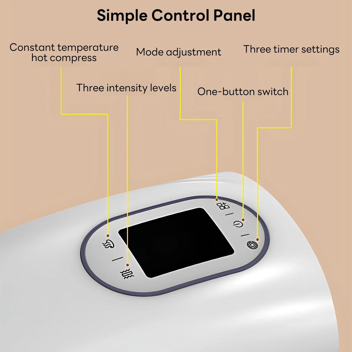 Cordless Hand Massager with Heat, Full-Hand Air Compression & Multiple Massage Nodes for Daily Relaxation, Deal Gift