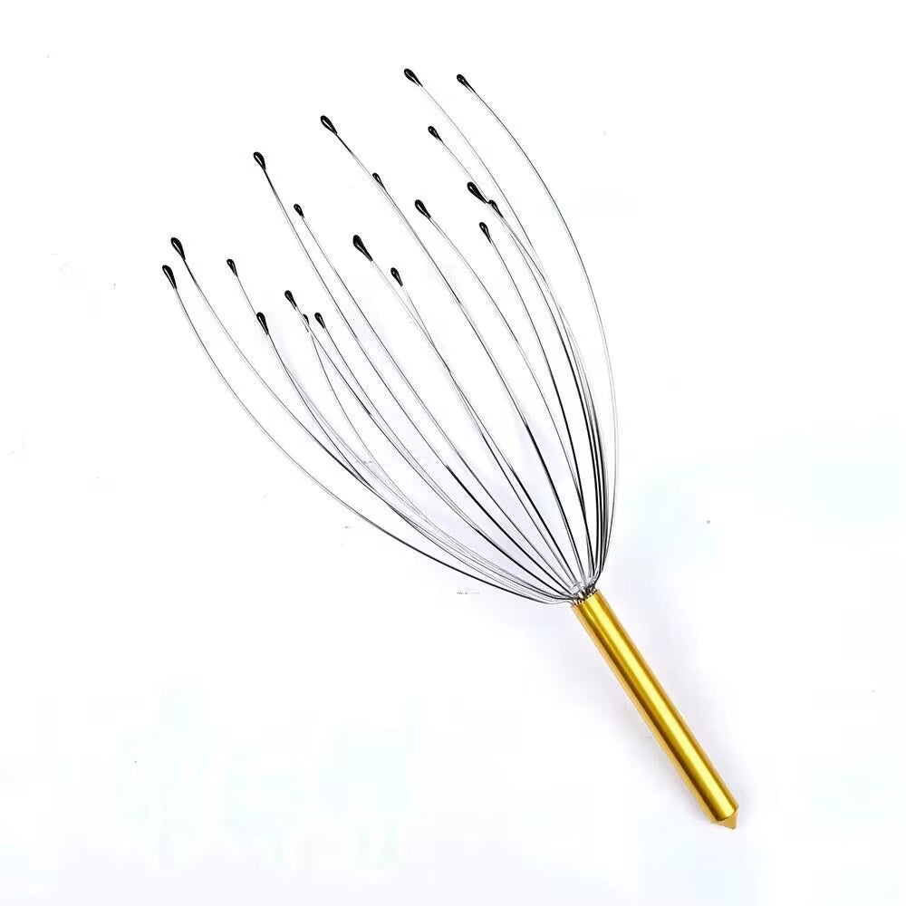 Custom Logo Stainless Steel Manual Head Scalp Massager for Stress Relief Relaxing Scalp Scratcher for Gentle Hair Stimulation