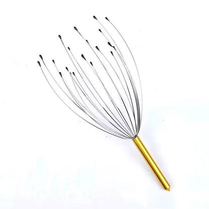 Custom Logo Stainless Steel Manual Head Scalp Massager for Stress Relief Relaxing Scalp Scratcher for Gentle Hair Stimulation