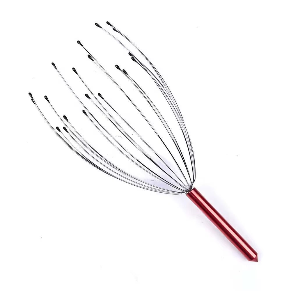 Custom Logo Stainless Steel Manual Head Scalp Massager for Stress Relief Relaxing Scalp Scratcher for Gentle Hair Stimulation