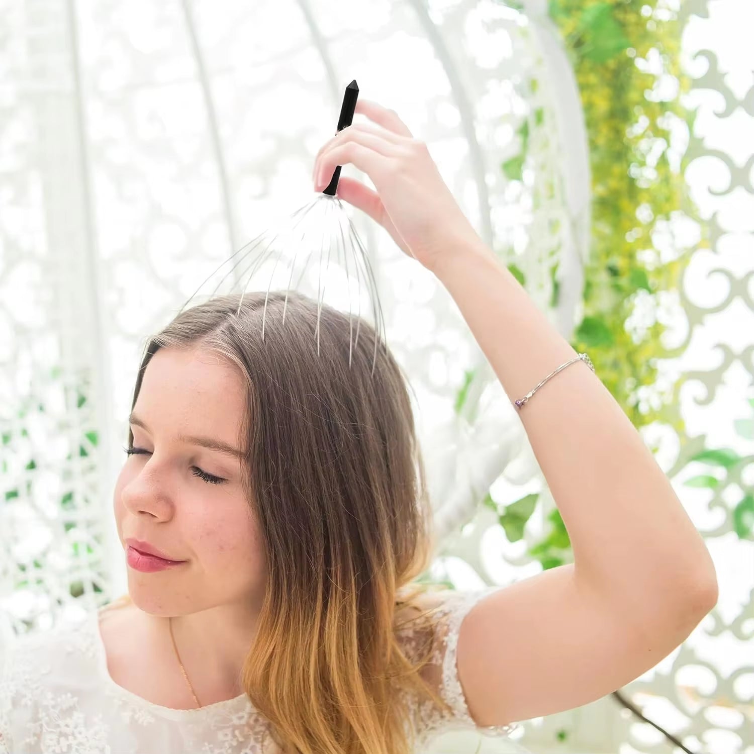 Custom Logo Stainless Steel Manual Head Scalp Massager for Stress Relief Relaxing Scalp Scratcher for Gentle Hair Stimulation