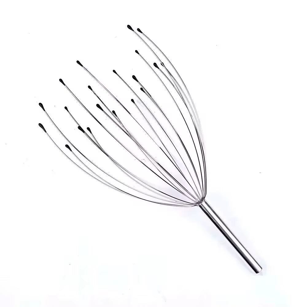 Custom Logo Stainless Steel Manual Head Scalp Massager for Stress Relief Relaxing Scalp Scratcher for Gentle Hair Stimulation