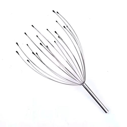 Custom Logo Stainless Steel Manual Head Scalp Massager for Stress Relief Relaxing Scalp Scratcher for Gentle Hair Stimulation