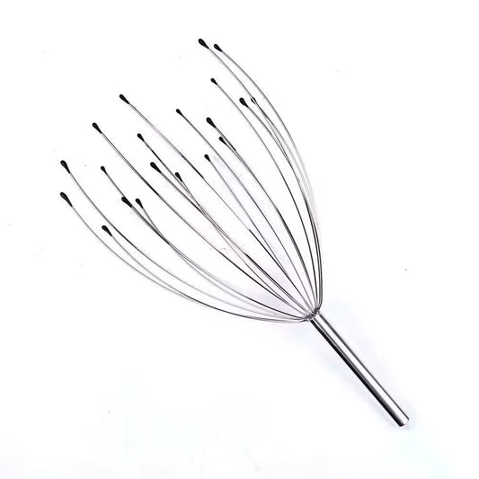 Custom Logo Stainless Steel Manual Head Scalp Massager for Stress Relief Relaxing Scalp Scratcher for Gentle Hair Stimulation