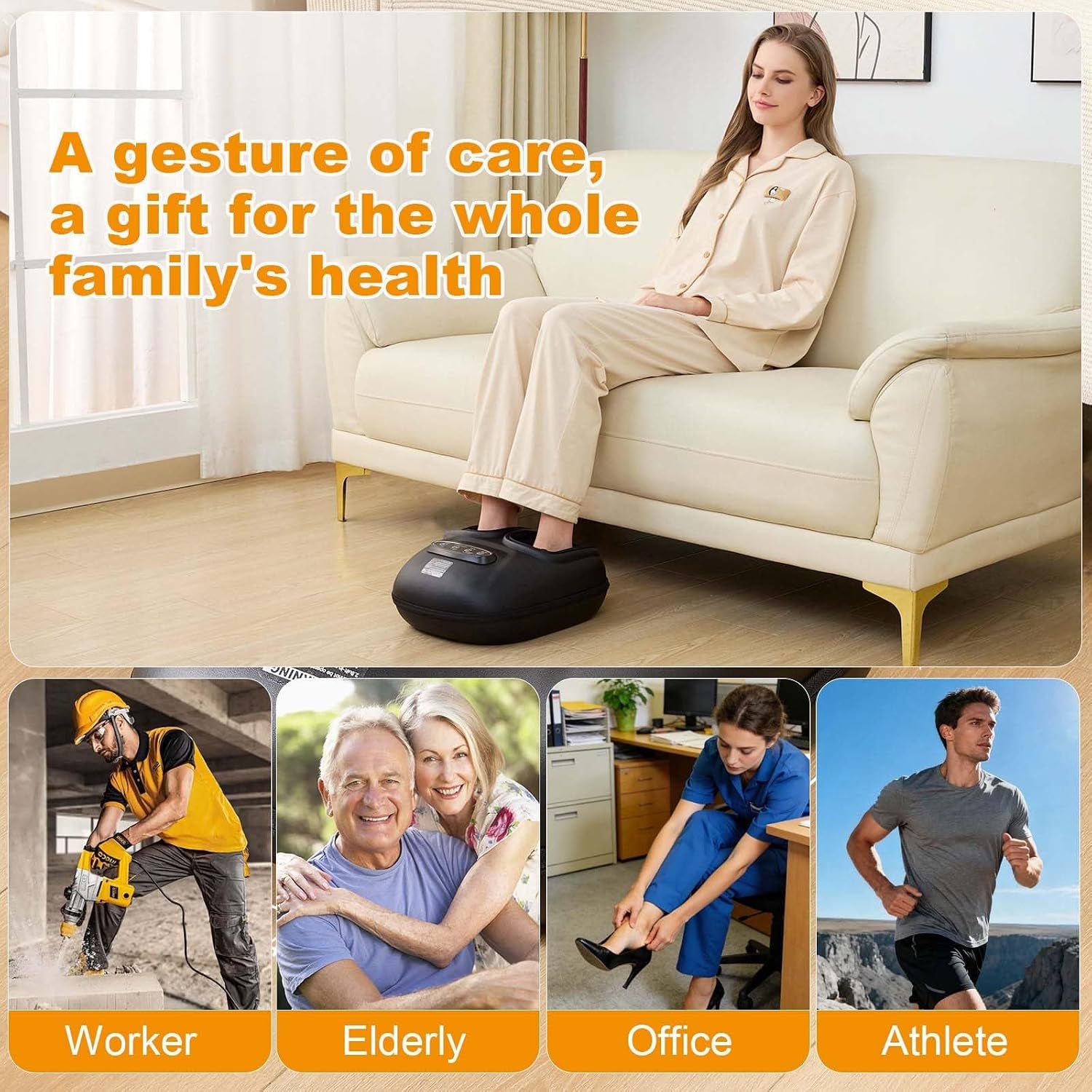 Shiatsu Foot Massager with Heat and Compression