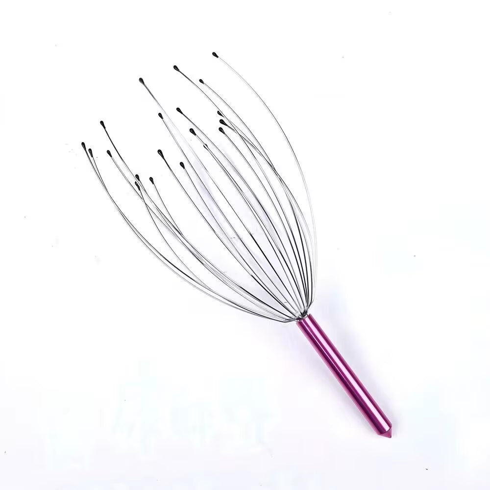 Custom Logo Stainless Steel Manual Head Scalp Massager for Stress Relief Relaxing Scalp Scratcher for Gentle Hair Stimulation