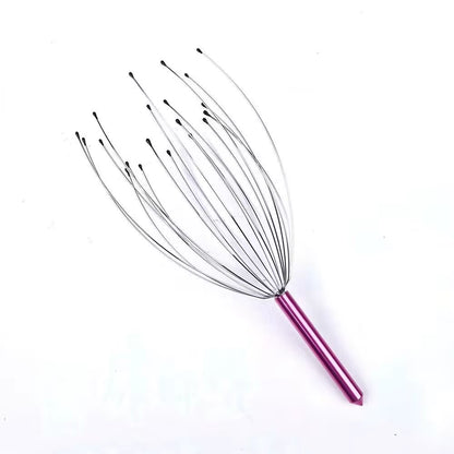 Custom Logo Stainless Steel Manual Head Scalp Massager for Stress Relief Relaxing Scalp Scratcher for Gentle Hair Stimulation