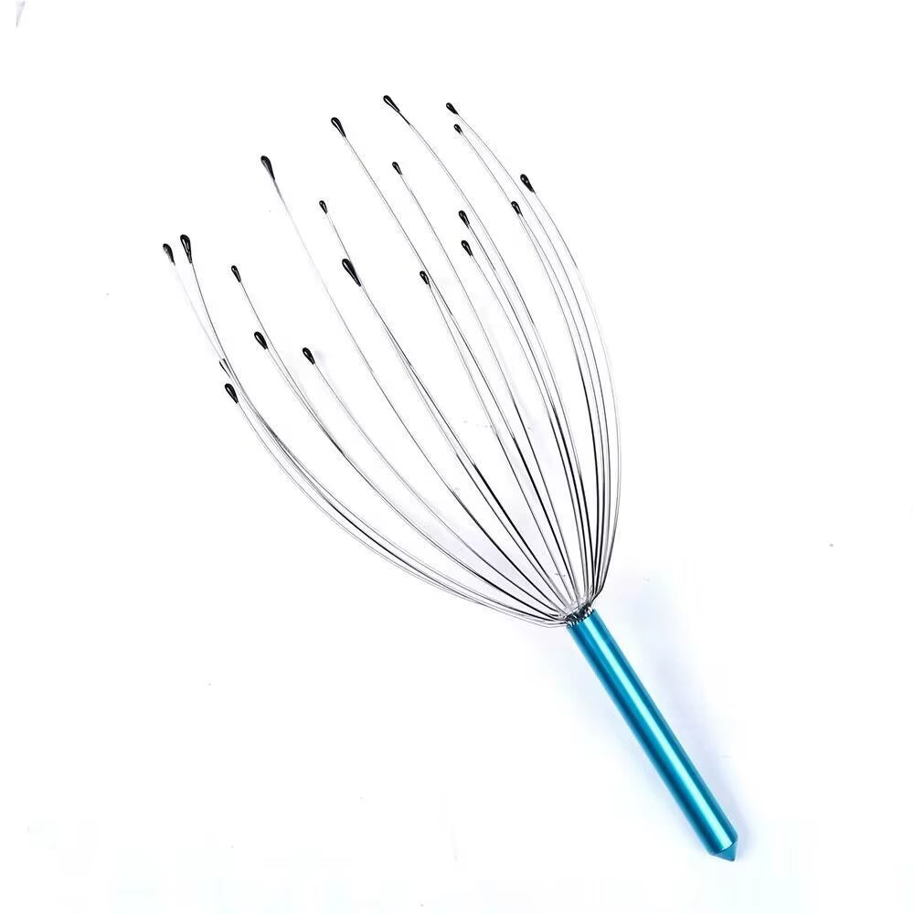 Custom Logo Stainless Steel Manual Head Scalp Massager for Stress Relief Relaxing Scalp Scratcher for Gentle Hair Stimulation